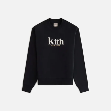 Kith Merch Black York Crewneck Sweatshirt