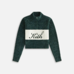 Kith Merch Green Script Quarter Zip Sweatshirt