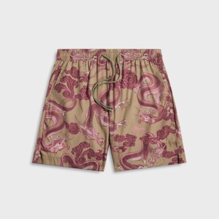 Maharishi 1549 Dragon Swim Shorts Olive Kith