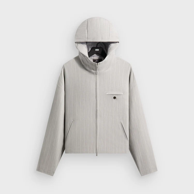 Kith Pinstripe Matteo Zip Up Hoodie Kith Pinstripe Matteo Zip Up Hoodie